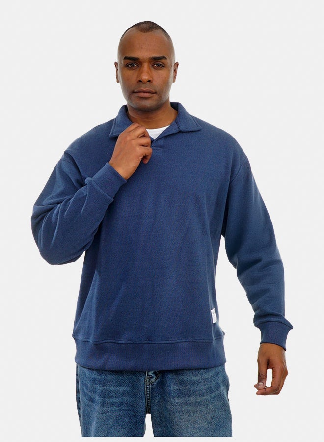 FIRE WOOD FireWood Cashmere Knit Pullover Sweater long sleeve For Men - Navy - Image 2